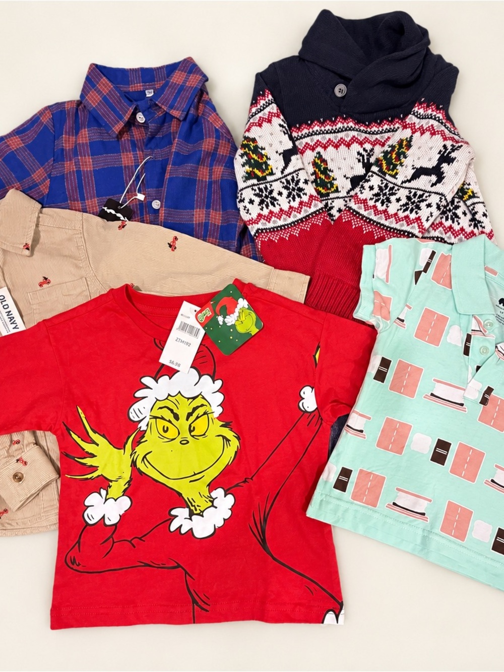 2T Winter Bundle Grinch, Christmas Tree Truck, Plaid, Sweater